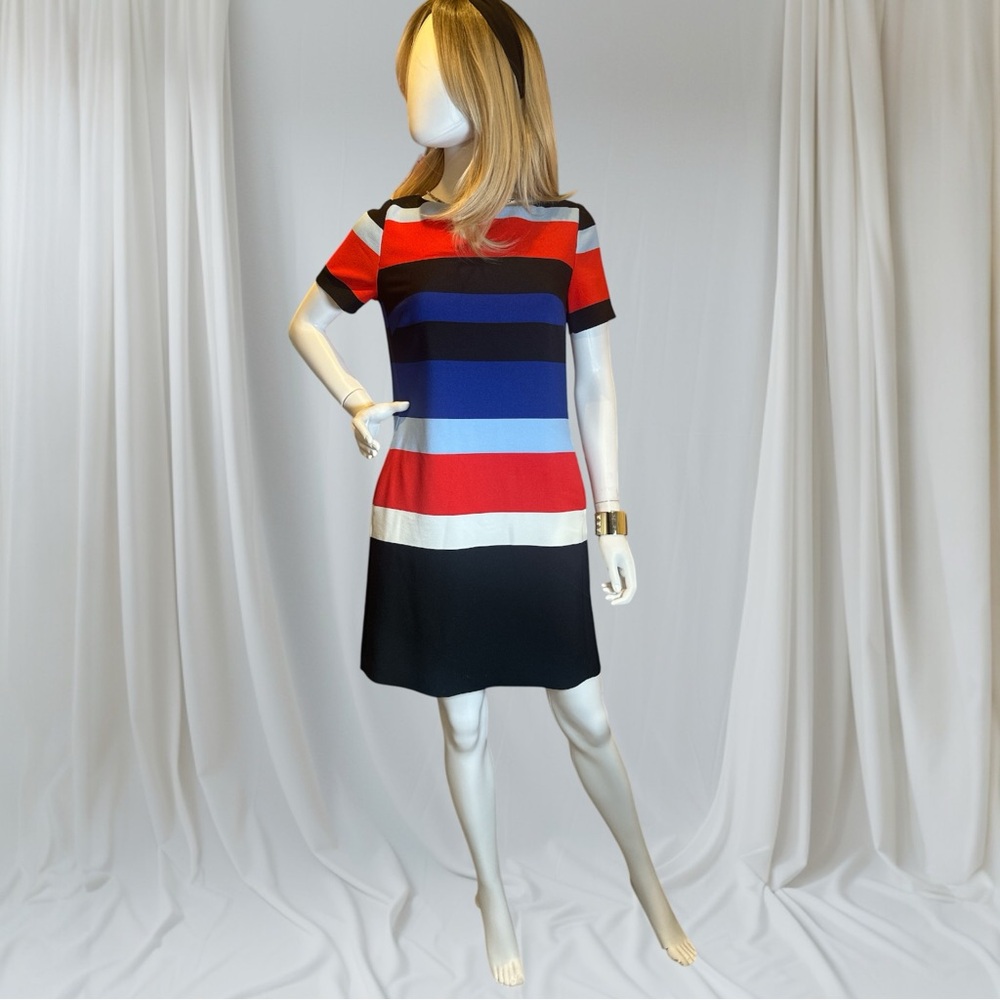 Tahari Colorblock Mini Dress - Picture 3 of 9